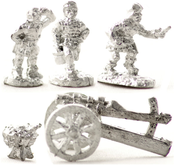 Pendraken - Medium gun with crew and braziers (Medieval Late European) - 10mm