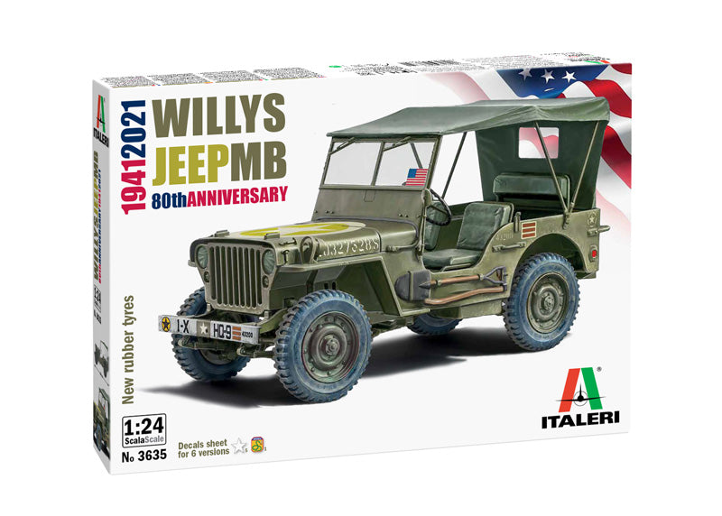 Italeri - 3635 - Willys Jeep MB In 1940 - 1:24