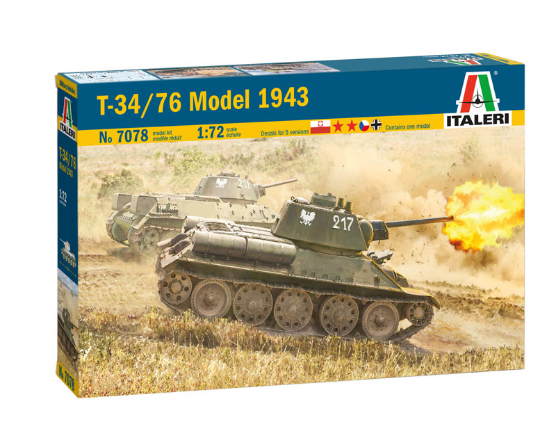 Italeri - 7078 - Soviet T-34/76 Model 1943 - 1:72