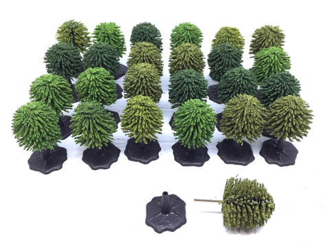 Green Trees x 25 with bases - (25mm height) - K&M - DG25 - @