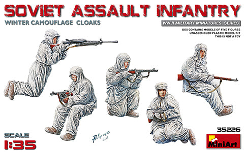 Mini Art - 35226 - Soviet Assault Infantry (Winter Camouflage Cloaks)(WWI - 1:35
