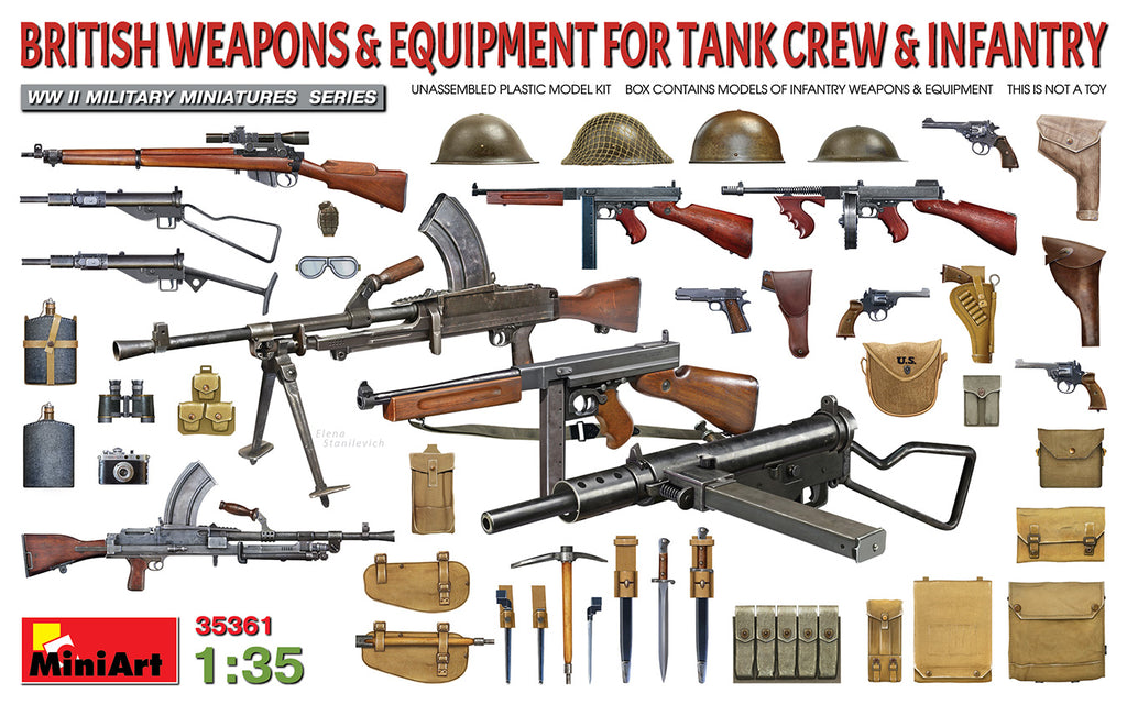 Mini Art - 35361 - BRITISH WEAPONS & EQUIPMENT FOR TANK CREW & INFANTRY - 1:35