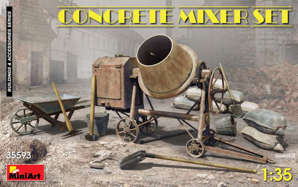 Mini Art - 35593 - Concrete Mixer Set - 1:35