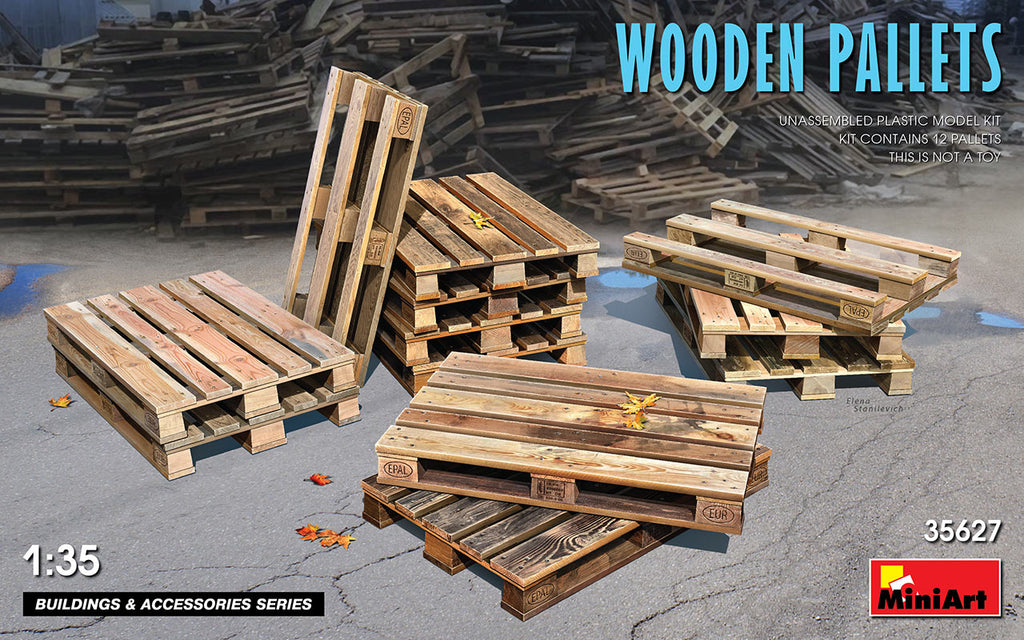 Mini Art - 35627 - Wooden pallets x 12 - 1:35