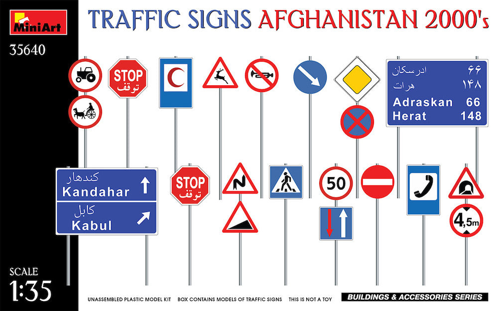 Mini Art - 35640 - TRAFFIC SIGNS AFGHANISTAN 2000's - 1:35