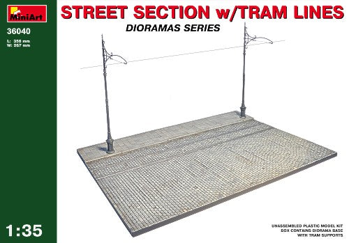 Street Section with Tram Lines - 1:35 - Mini Art - 36040