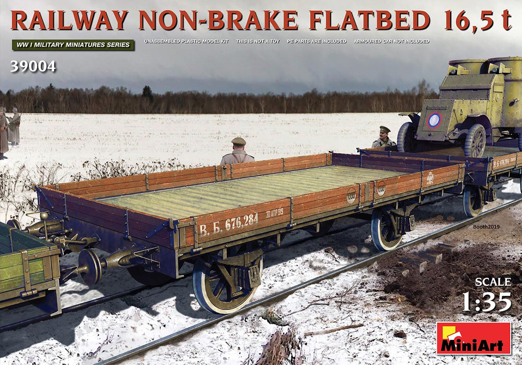 Mini Art - 39004 - RAILWAY NON-BRAKE FLATBED 16,5 t - 1:35