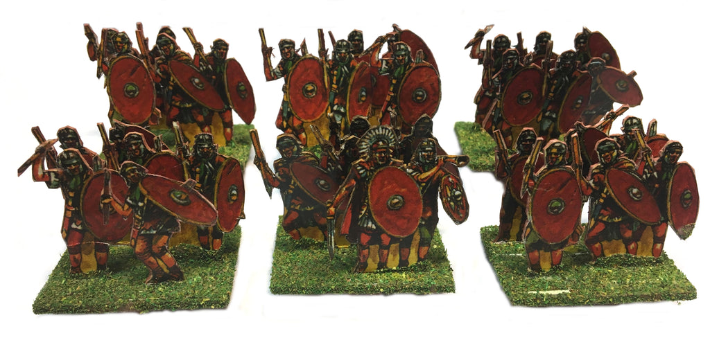 Roman Auxiliary open-order javelinmen (28mm) x 6 stand (Type 2) Paper Soldiers