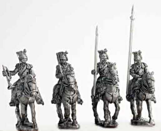 Mirliton - Austrian Ulan command group, walking (italian war of independence) - 15mm