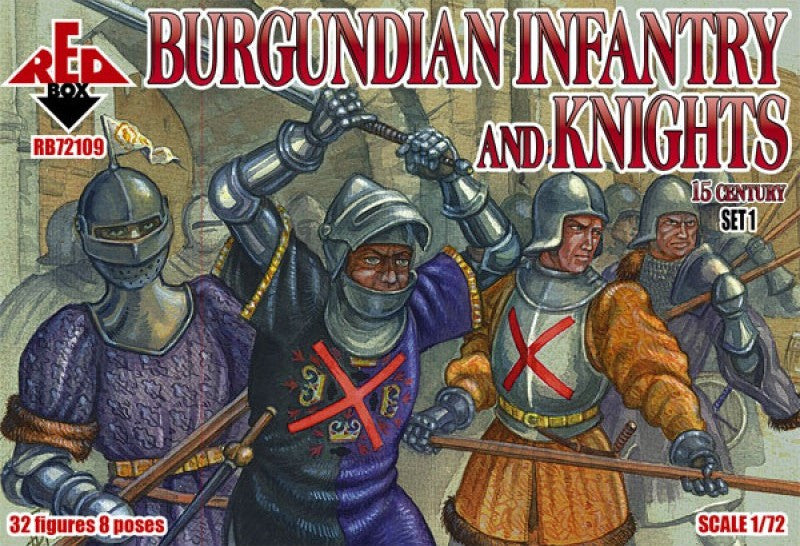 Burgundian infantry and knights set 1 - 1:72 - Red Box - 72109 - @