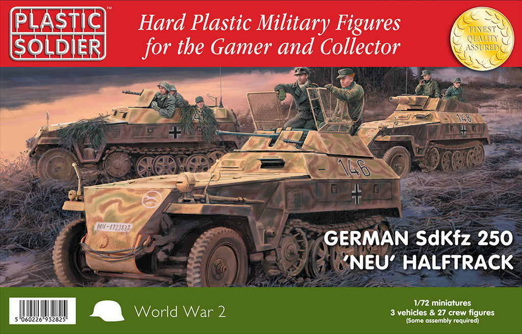Plastic Soldier - WW2V20035 - German SdKfz 250 'Neu' Halftrack. - 1:72