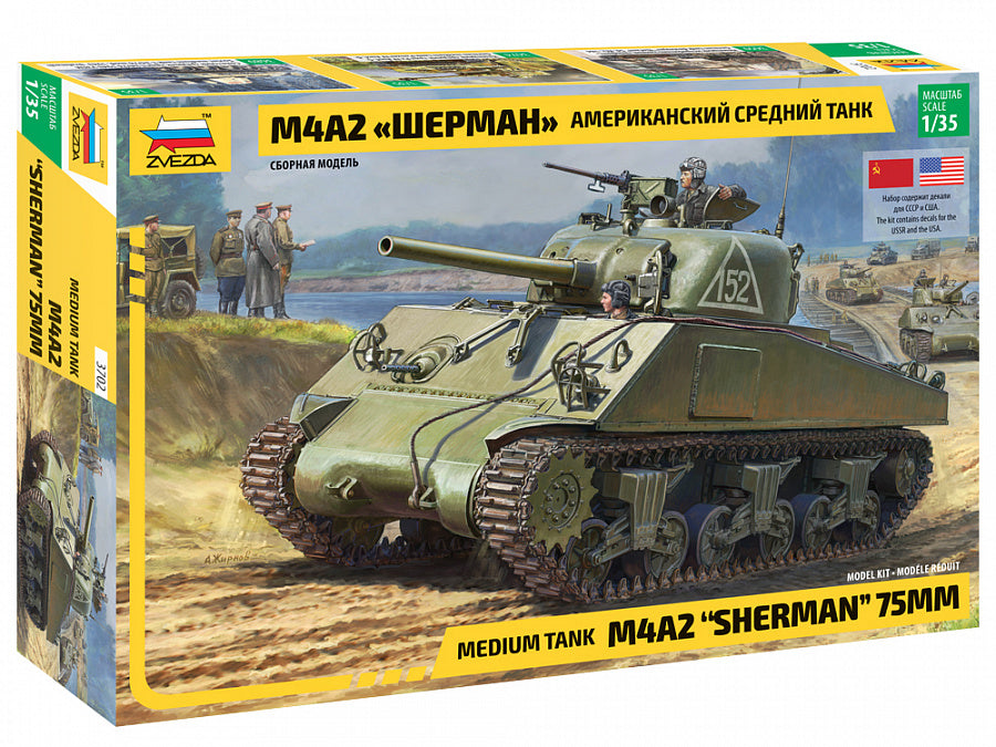 Zvezda - 3702 - M4A2 Sherman - 1:35