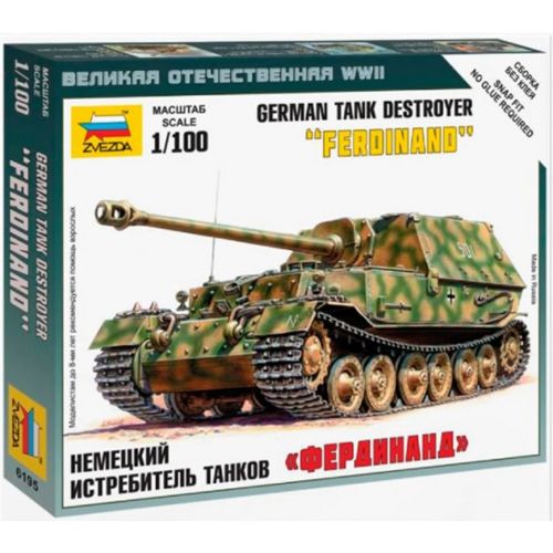 German tank destroyer 'Ferdinand' - 1:100 - Zvezda - 6195 - @