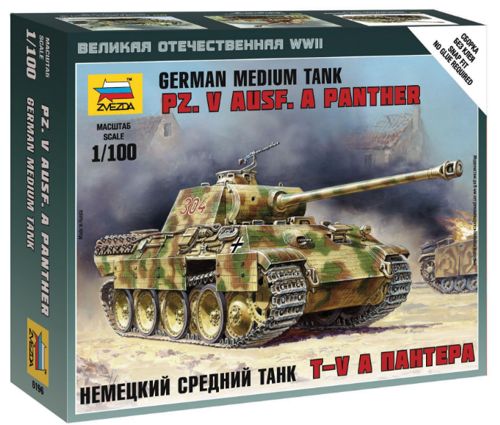 German medium tank Pz.Kpfw.V Ausf.A Panther - 1:100 - Zvezda - 6196 - @