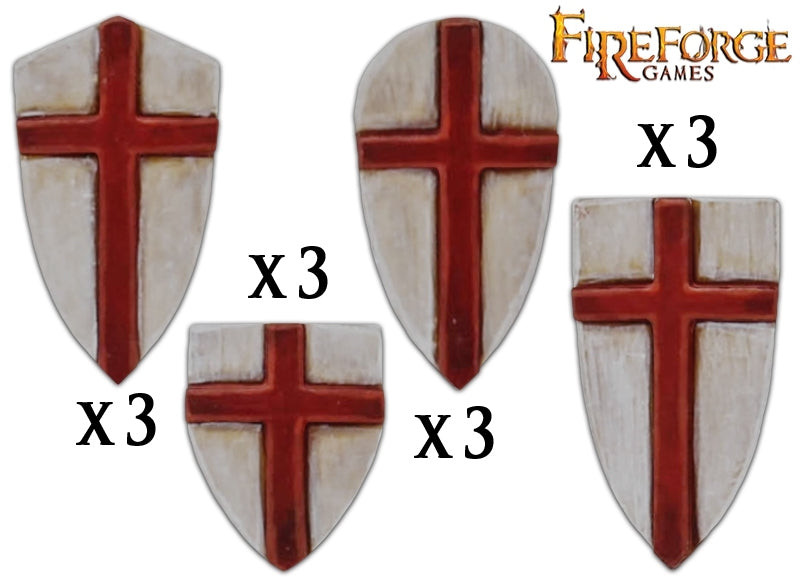 Fireforge - DVSH18 - Crusader Shields (12pcs) - 28mm