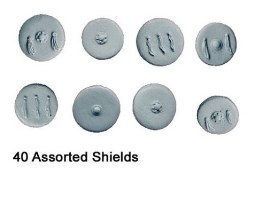 Modelling Accessories > Seperate Shields DAE100 - Spanish Round Shields (approx 40 per pack)