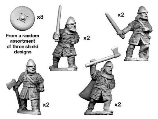 Dark Ages > Vikings DAV006 - Hirdmen with Swords/Axes