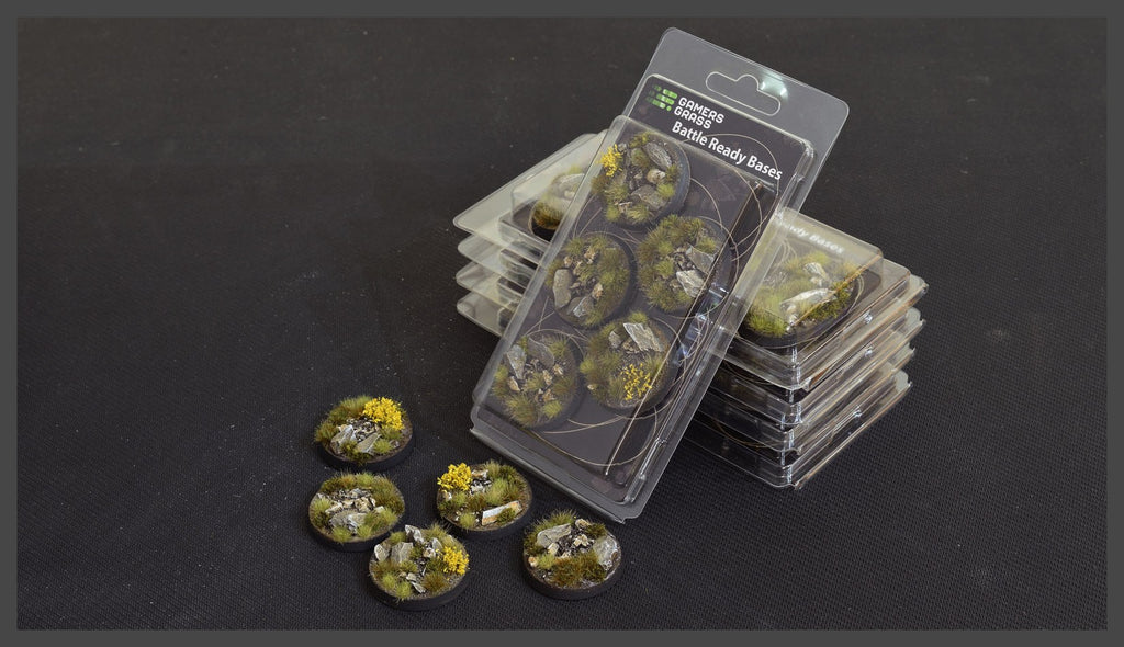 Highland bases Round 40mm (x5) - Gamers Grass - GGB-HLR40 - @