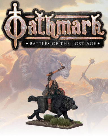 Oathmark - Goblins - OAK112 - Goblin Wolf Rider Champion 3 - 28mm