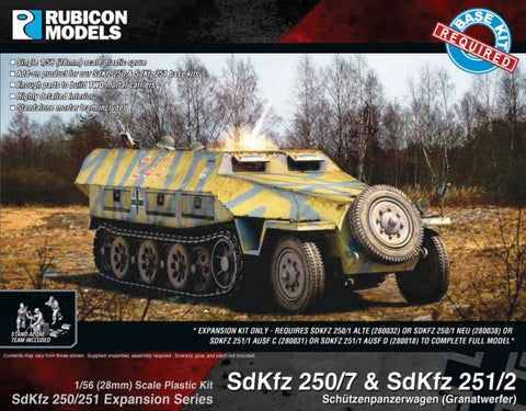 SdKfz Expansion - 250/7 & 251/2 - 28mm - Rubicon Models RU-280043