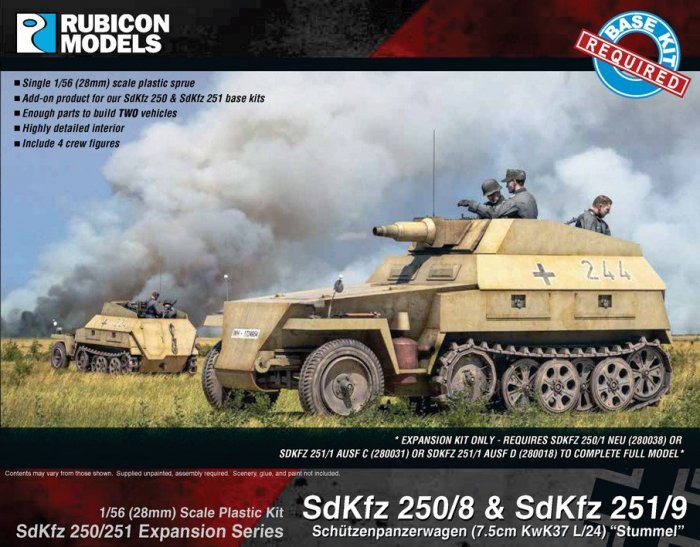 SdKfz Expansion - 250/8 & 251/9 - 28mm - Rubicon Models RU-280044