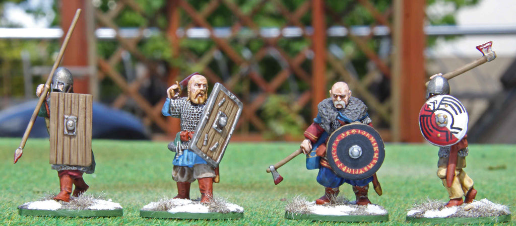 SAGA - SFH01 - Jarl Sigvaldi & 3 Jomsvikings - 28mm