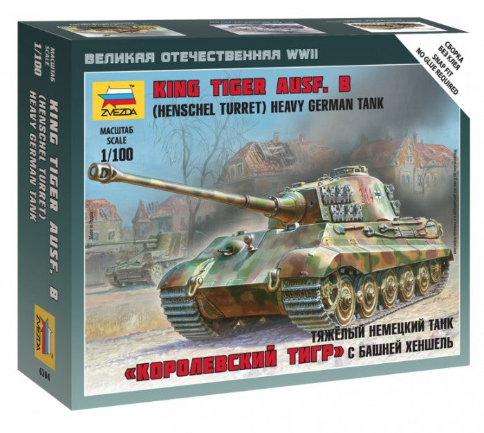 Zvezda - King Tiger Ausf.B with Henschel Turret - 1:100