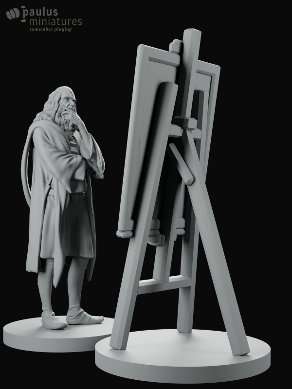 Leonardo da Vinci - 54mm - Resin - Paulus Miniatures - WLLD