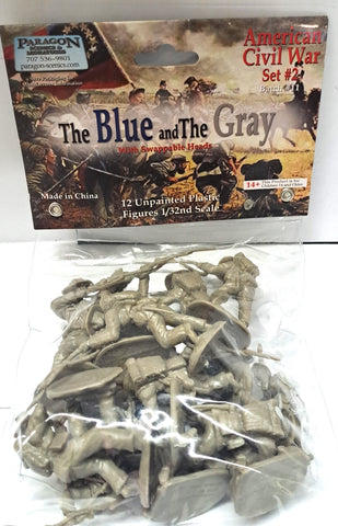 ACW 54mm 1:32 Paragon Scenics Miniatures - The Blu and Tha Gray set 2 Batch 11 @