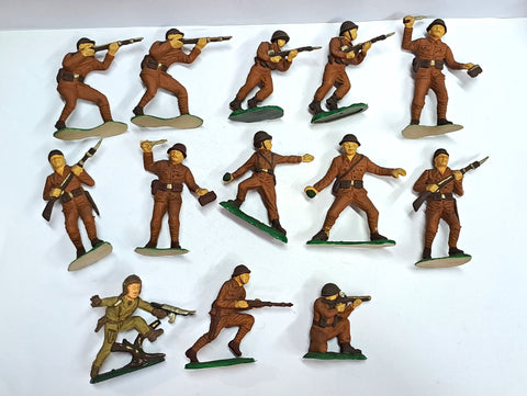 Chinese Army WWII x 14 - 1:35 - Vintage - PAINTED - CP@