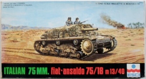 Italian 75mm Fiat-Ansaldo 75/18 - 1:72 - ESCI - 8031
