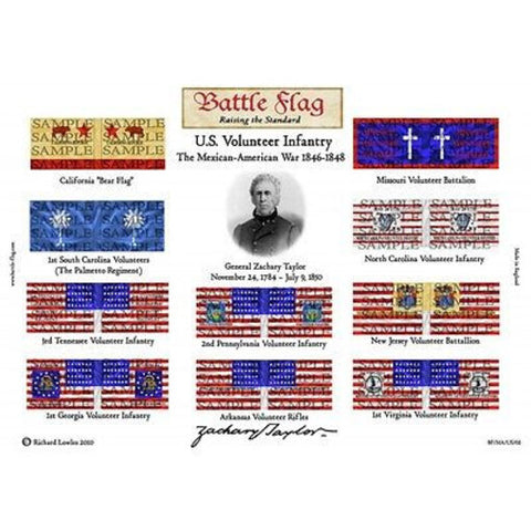 U.S. Volunteer Infantry (Mexican American War) - 28mm - Battle Flag - @