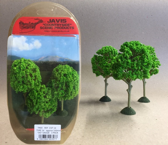 COUNTRYSIDE TREES - 3 x 100mm OO GAUGE - JAVIS - CST14