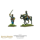 Confederate Officers Advancing (Foot & Mounted) B - 28mm - Warlord - 303214067