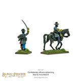 Confederate Officers Advancing (Foot & Mounted) B - 28mm - Warlord - 303214067