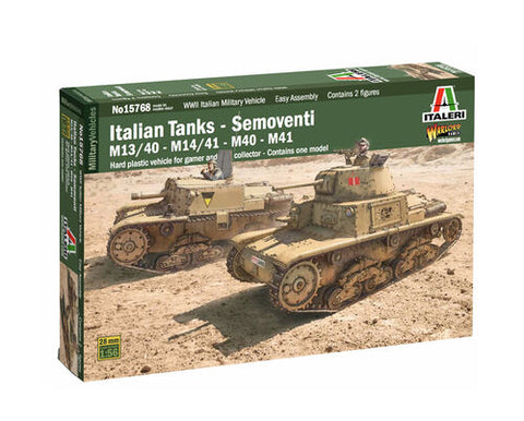 Italian Tanks - Semoventi M13/40 - M14/41 - M40 - M41 - 1:56 - Italeri - 15768