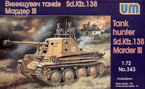 Tank hunter Sd.Kfz. 138 Marder III Ausf. H - 1:72 - UM - 343