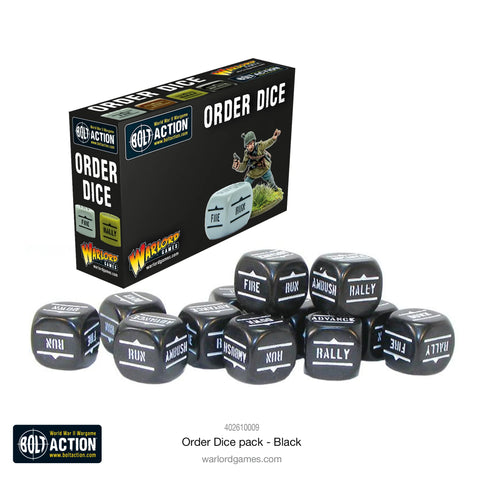 Orders Dice Pack - Black - Bolt Action - 402616009