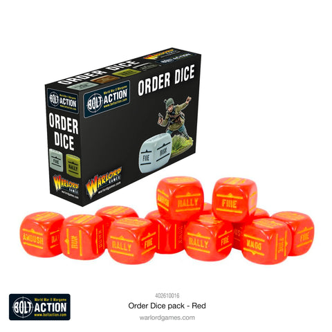 Orders Dice Pack - Red - Bolt Action - 402616016