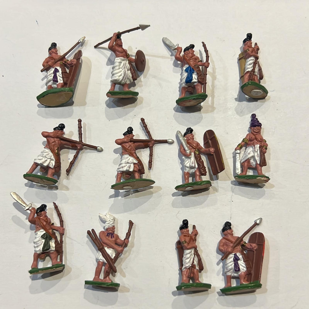 Indian Infantry IV BC x12 miniatures - 1:72 - Hat - 8154 - PAINTED