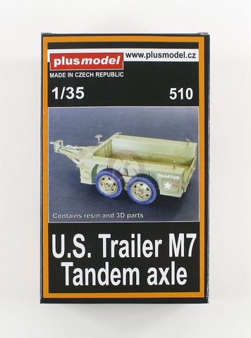 US M7 (G-221) Tandem Axle Generator Trailer WWII (w/Decals) 1:35 Plus Model 510