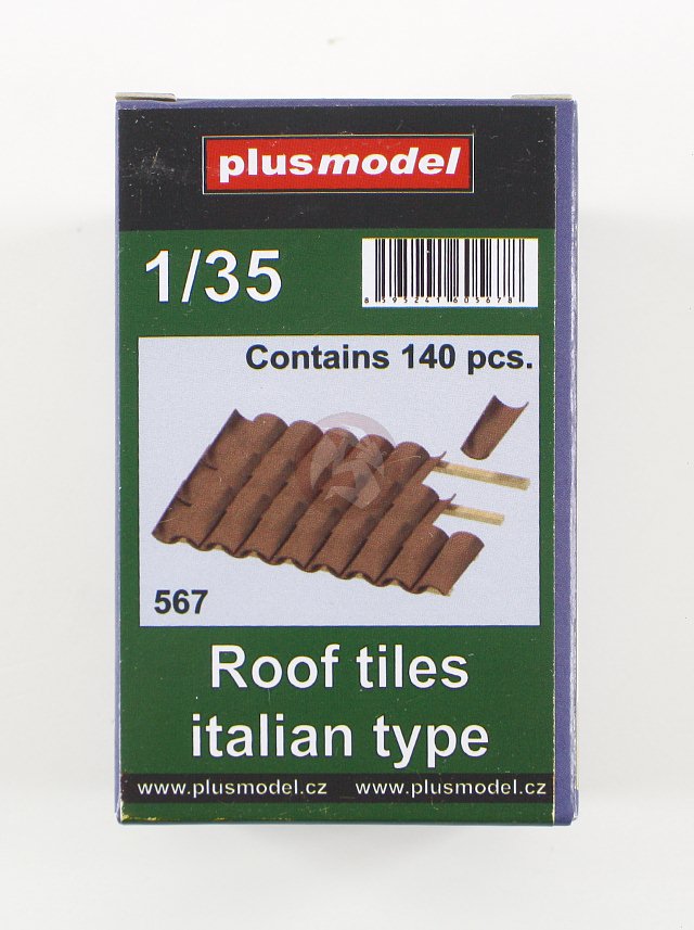 Mission "Coppi" Italian Roof Tiles (covers 74x46mm) (140pcs) - Plus Model - 567