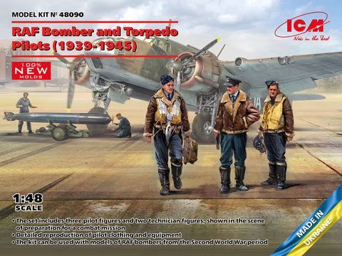 ICM - 48090 - RAF Bomber and Torpedo Pilots (1939-1945)  - 1:48
