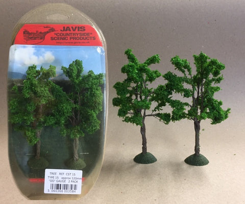 COUNTRYSIDE TREES - 2 x 120mm OO GAUGE - JAVIS - CST15