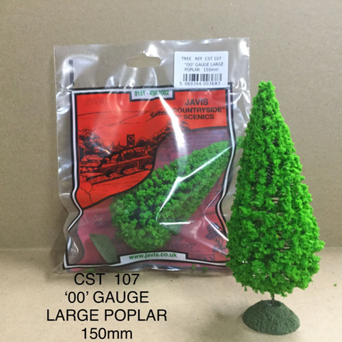 TREES - 150mm OO POPLAR - pkd 3 per box - JAVIS - CST107