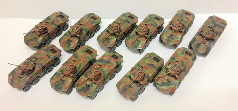 Roco - Armored Car Luchs x 11 - German Modern camo - 1:87 - PAINTED