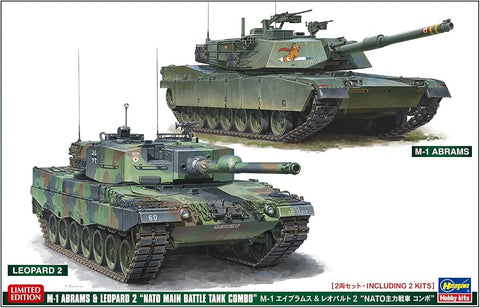 M1 Abrams & Leopard 2 Model kit, Multicolor - 1:72 - Hasegawa - 30069