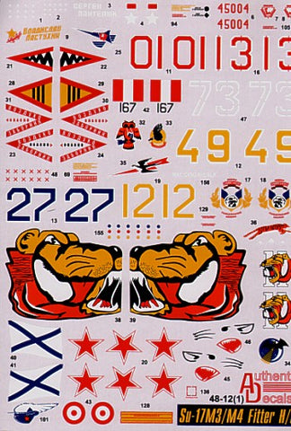 Sukhoi Su-17M3/M4 Fitter H/K - 1:48 - Authentic Decals - AD4812