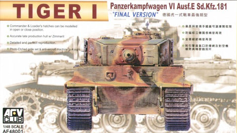 Pz.Kpfw.VI Tiger I Ausf.E Sd.Kfz/181 final version - 1:48 - AFV Club - 48001