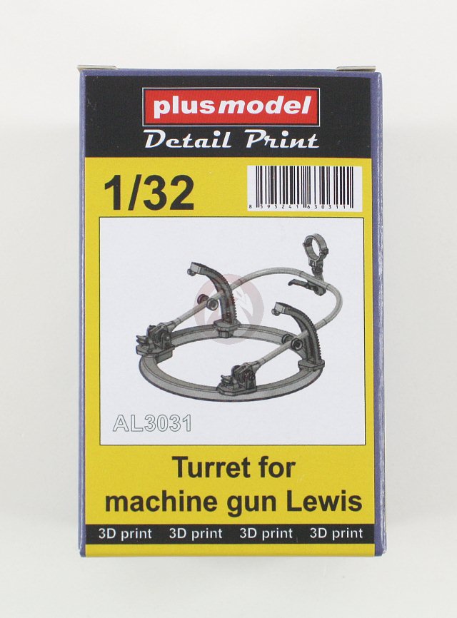 Turret for Lewis Gun British Aircraft Machine Gun WWI-II 1:32 Plus Model AL3031